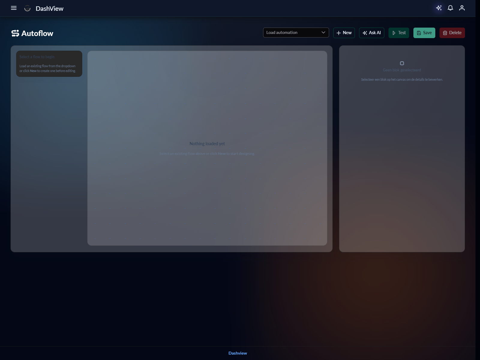 Autoflow overzicht met acties