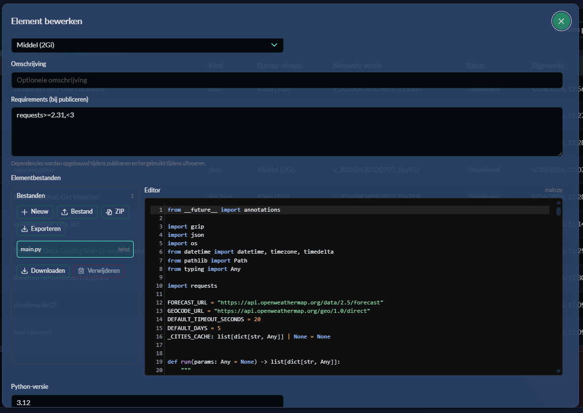 Element editor screenshot placeholder
